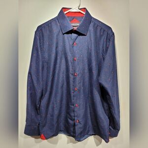 Silver Stone men's nautica theme long sleeve button up shirt